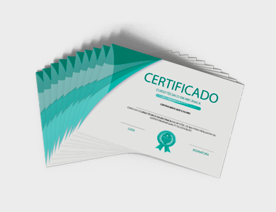 Certificados com Dados Variáveis Couchê 300g Verniz Total Frente 15x21cm - 4x4 - 1 unid