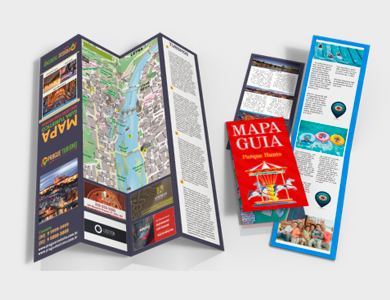 Mapa/Guia Couchê 120g Verniz Total Frente e Verso 45,6x42,3cm - 4x4 - 20000 unid